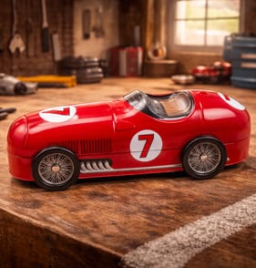 Vintage Car Filled Tin 90g - Red