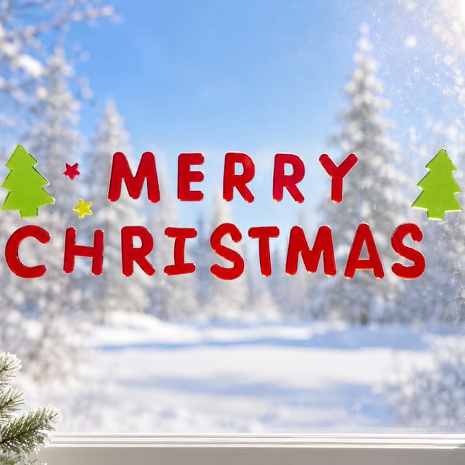 Festive Feeling Christmas Reusable Gel Window Stickers