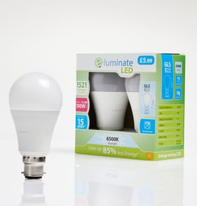 E-Luminate LED Candle B22 Daylight Light Bulb 2 Pack - 1521 Lumens