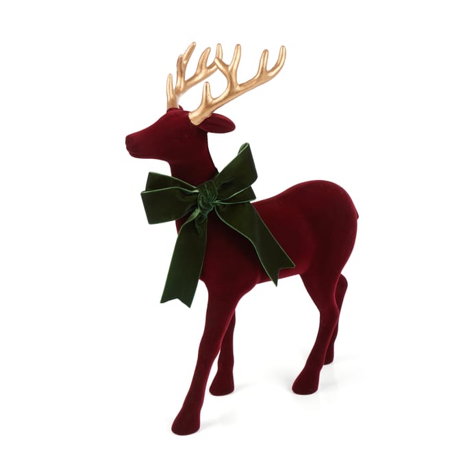 Festive Feeling Standing Flocked Reindeer