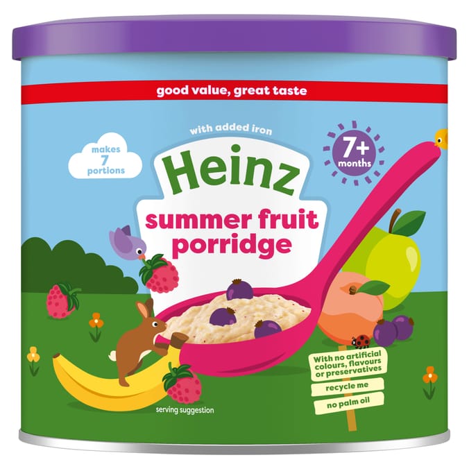 Heinz Summer Fruit Porridge Baby Food 7+ Months 220g