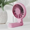 Pifco 2-In-1 Rechargeable Handheld Fan - Pink