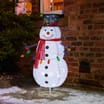Prestige Mains Operated LED Flocked Pop-Up Snowman 100cm