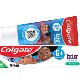 Colgate Big Kids' Smiles Mint Toothpaste 6+ Years 50ml