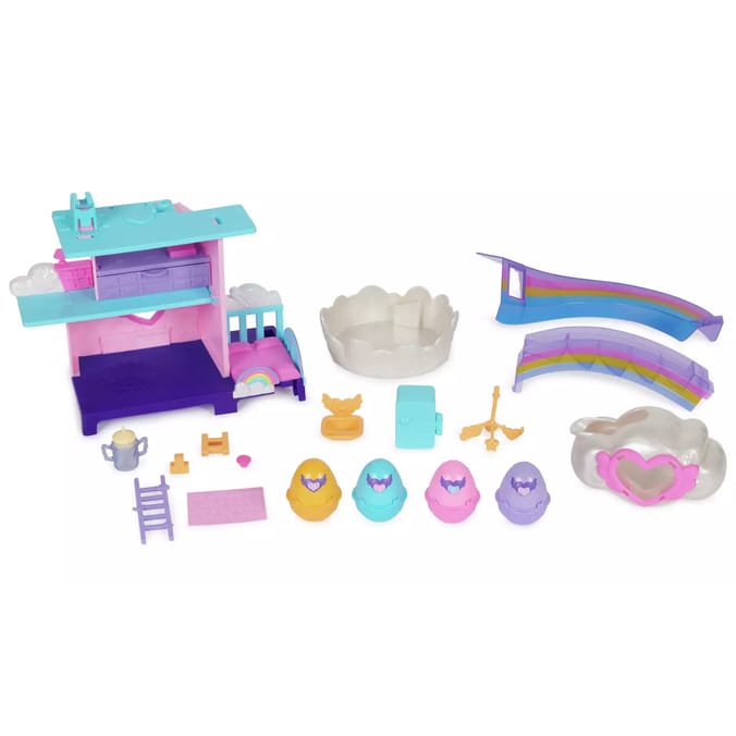 Hatchimals Alive! Hatchi-Nursery Playset - 4 Mini Figures in Self-Hatching Egg