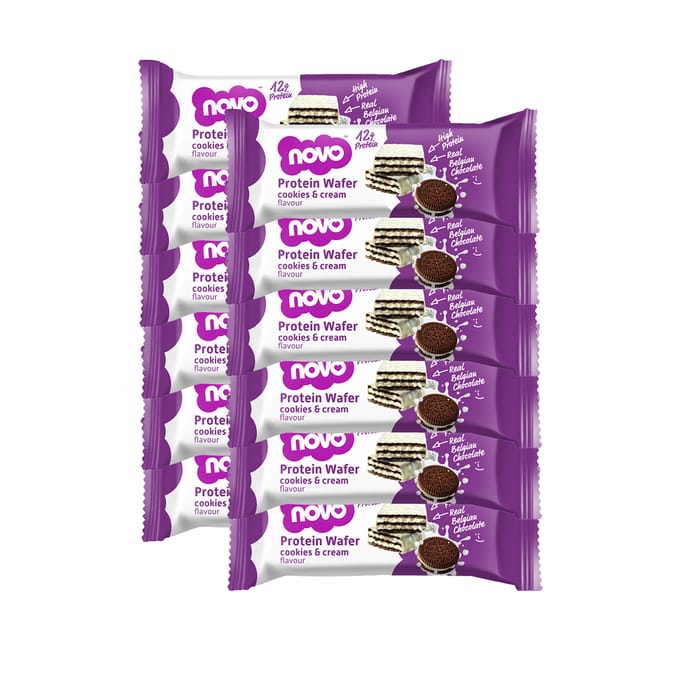 Novo Protein Wafer Cookies and Cream Flavour 40g x 12