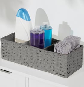 Grey Three Section Basket