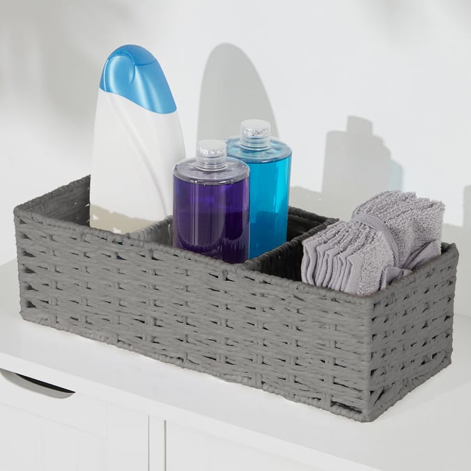 Grey Three Section Basket