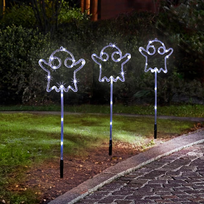 Hallow Scream LED Ghost Stake Lights Set Of 3