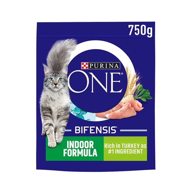 Purina One Indoor Turkey Dry Cat Food 750g