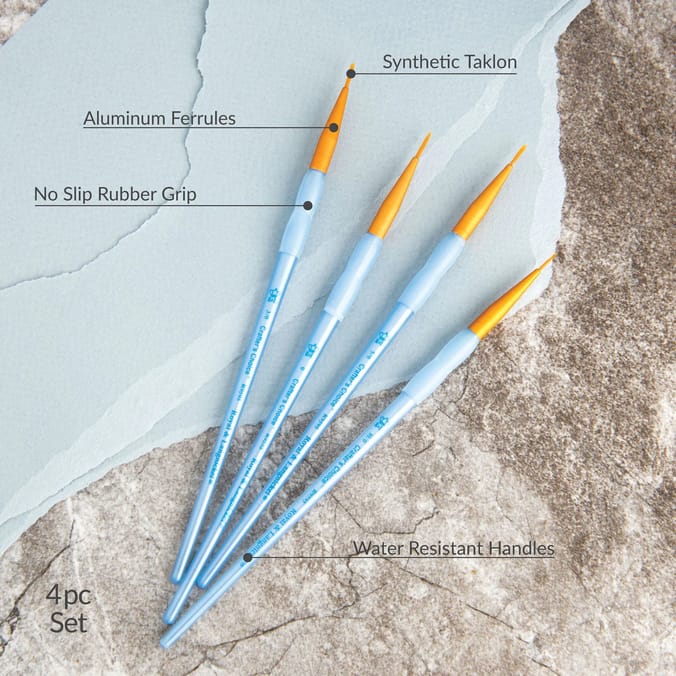 Royal Langnickel Crafter's Choice Golden Talon Liner Brush Set 4 Piece RCC203