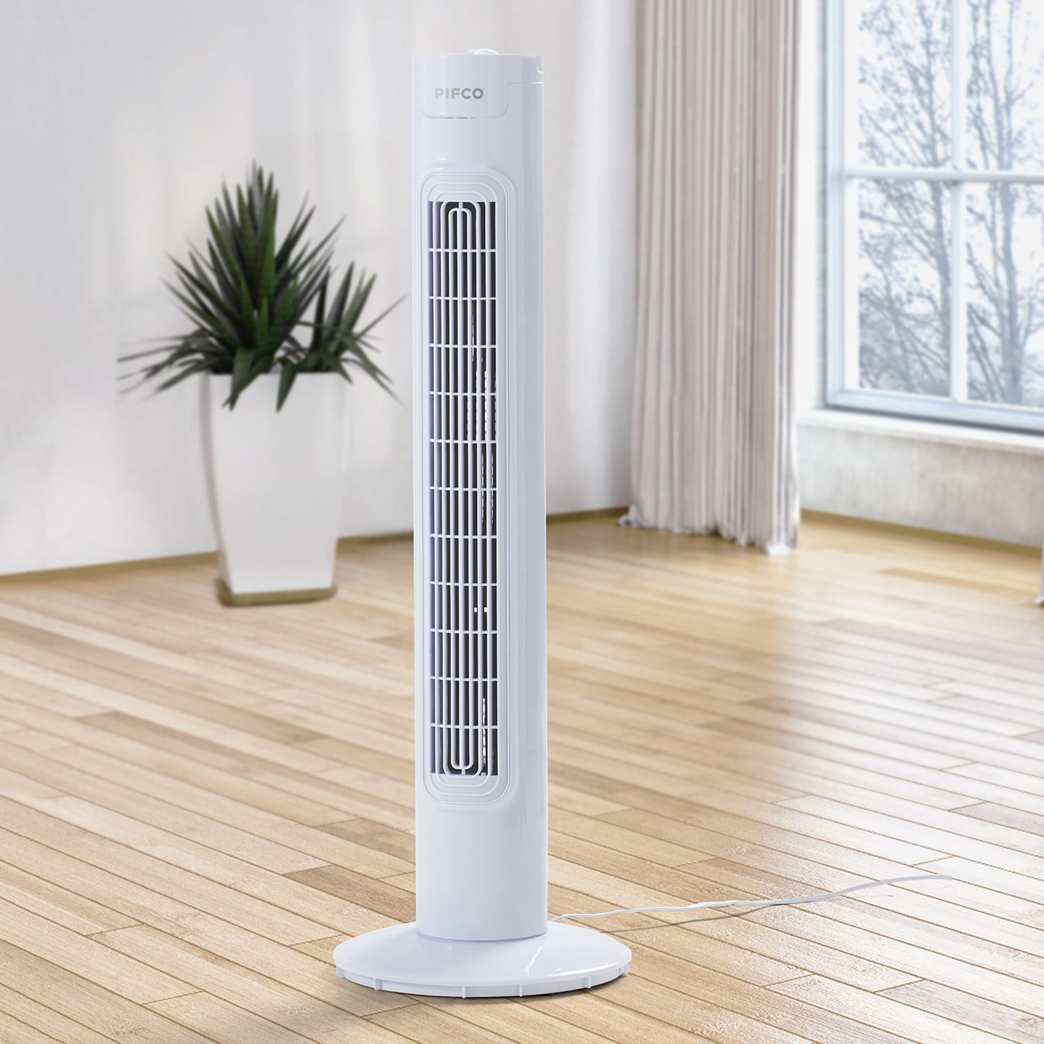 Pifco 32" Oscillating Tower Fan White Home Bargains