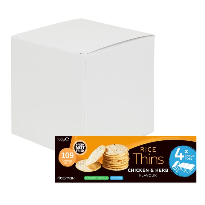 Ricesnax Chicken & Herb Flavour Rice Thins 100g x12