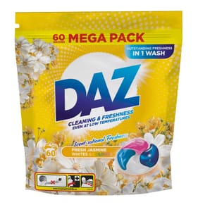 Daz Laundry Capsules 18g 60 Washes - Fresh Jasmine 