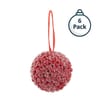 Festive Feeling Berry Frosted Bauble 6 Pack