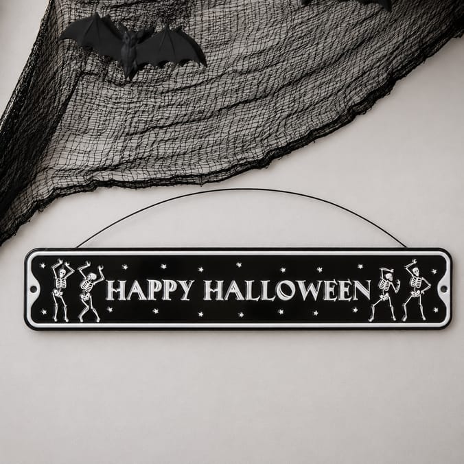 Hallow Scream Sign Metal Plaque - Happy Halloween