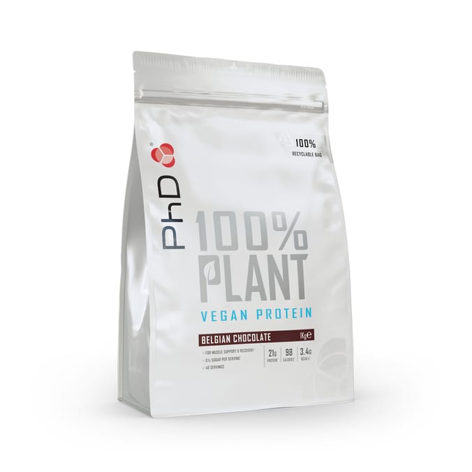 PhD 100% Plant Belgian Chocolate Vegan Protein 1kg