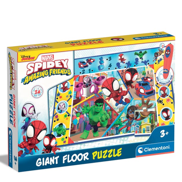 Clementoni Spidey & Friends Interactive Giant Floor Puzzle | Home Bargains