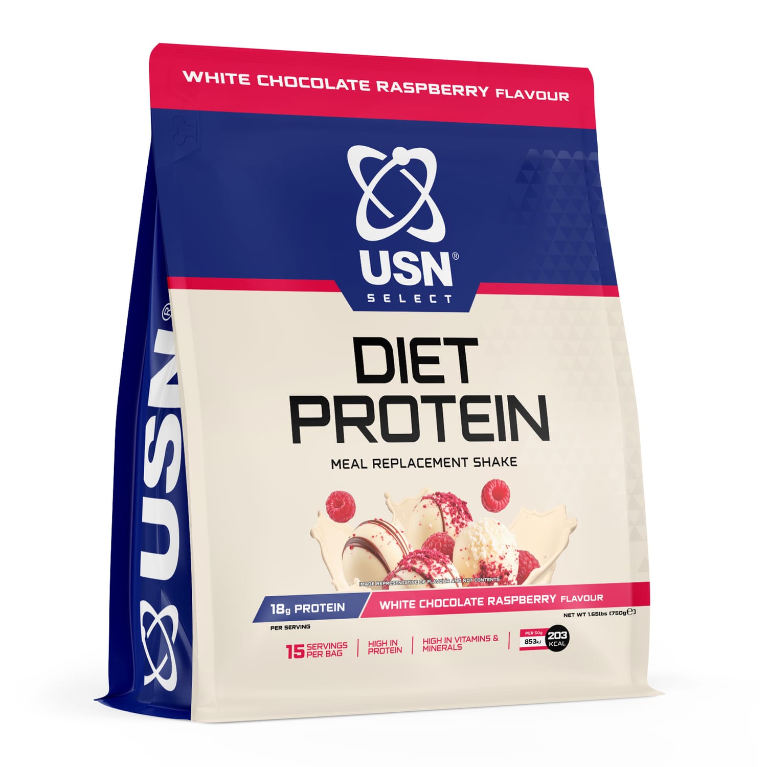 USN Select Diet Protein White Chocolate Raspberry | Home Bargains