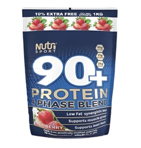 NutriSport 90+ Protein 4 Phase Blend 1kg - Strawberry