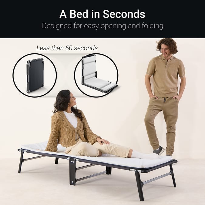 Jay-Be CE70 Compact Folding Bed with e-Fibre Mattress - Single