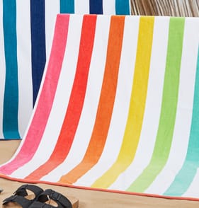 Hello Summer Stripe Beach Towel - Multicolour