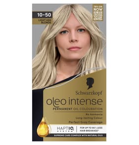 Schwarzkopf Oleo Intense Permanent Oil Colouration Hair Dye - 10-50 Light Ash Blonde