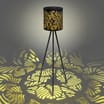 The Outdoor Living Collection Leaf Print Metal Lamp Solar Light