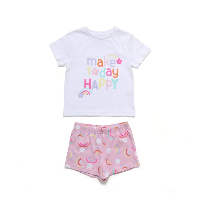 Originals Girls Short Sleeve & Shorts Pyjama Set 2 Pack