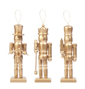 Winter Charm Nutcracker Christmas Tree Decoration 3 Pack