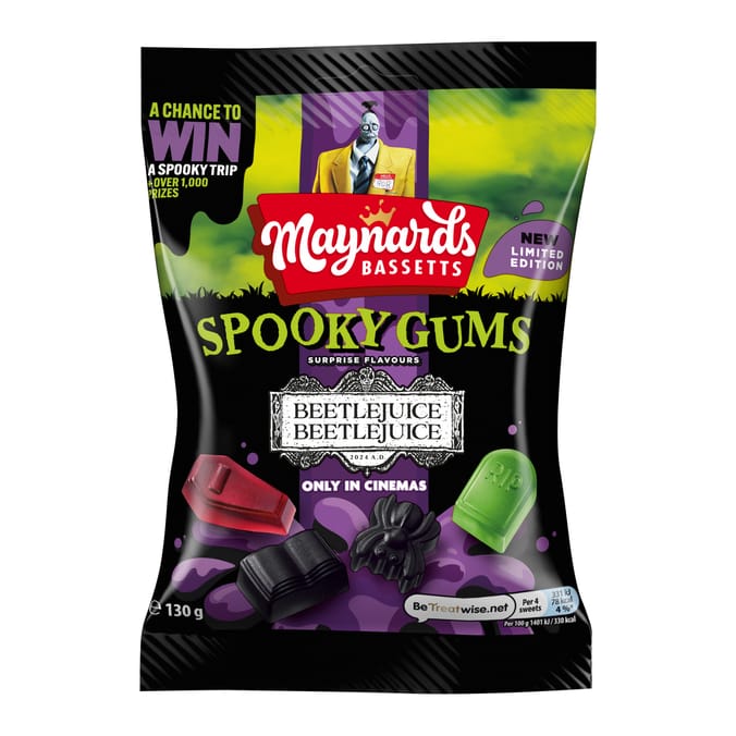Maynards Bassetts Surprise Flavours Spooky Gums 130g - Beetlejuice Beetlejuice