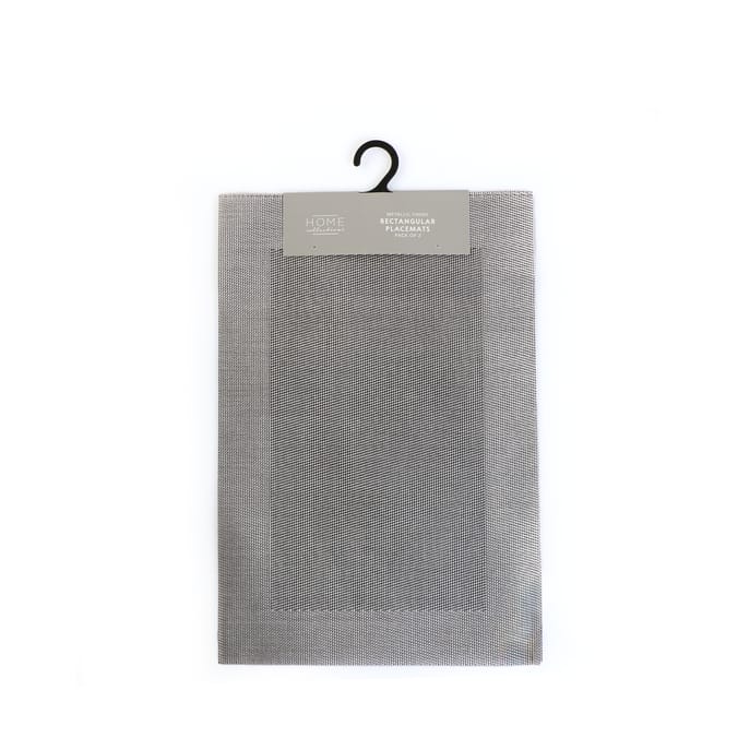 Home Collections Metallic Finish Rectangular Placemats Pack Of 2