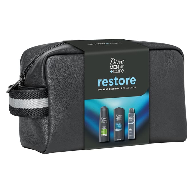 Dove Men+Care Washbag Essentials Gift Set 3 Piece - Restore
