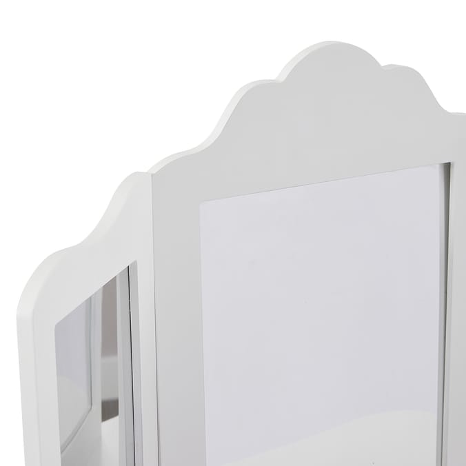 Liberty House Toys Kids White Vanity Table and Stool Set