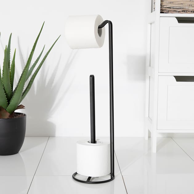 Bathroom Toilet Roll Holder & Storage Caddy Home Bargains