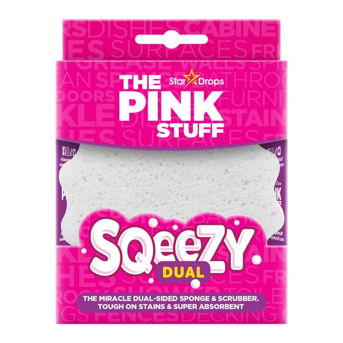 Star Drops The Pink Stuff Sqeezy Dual The Miracle Dual-Sided Sponge & Scrubber
