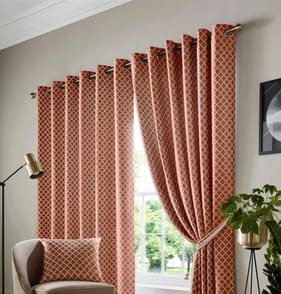 Alan Symonds Cotswold Fully Lined Curtains - Orange 46 x 54