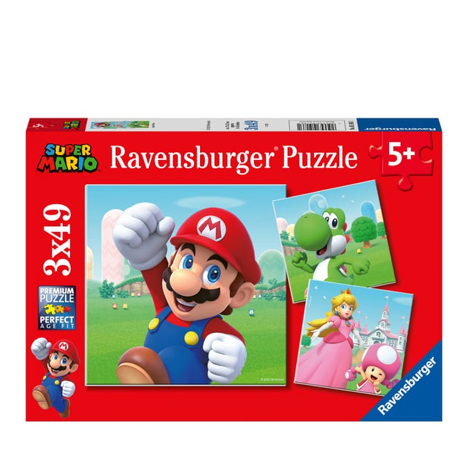 RAVENSBURGER Puzzle 3x49 pièces - Super Mario pas cher 