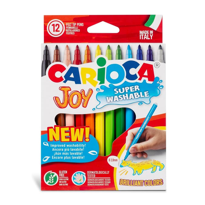 Carioca Joy Super Washable Pens 12 Pack