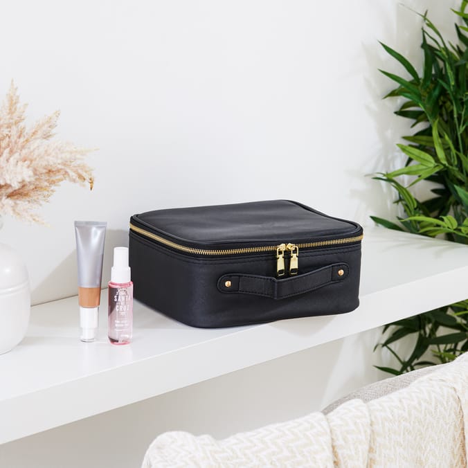 Portable Cosmetic Case with LED Mirror