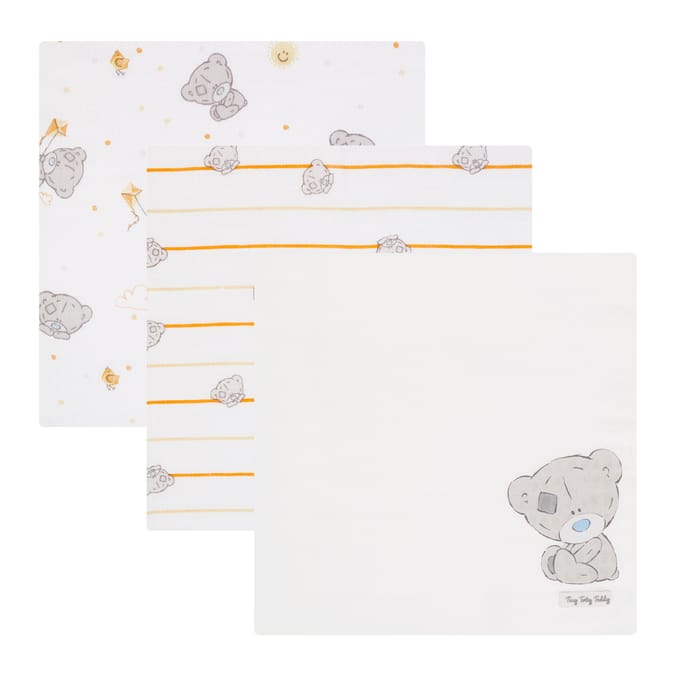Tiny Tatty Teddy Muslin Cloths 3pk