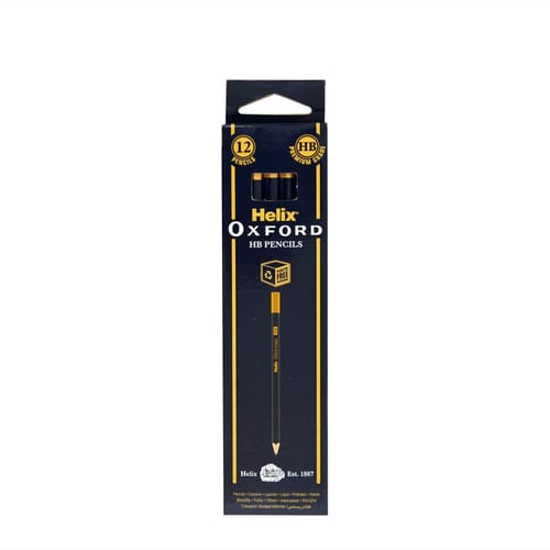 Helix Oxford Tri-Grip Kugelschreiber 10er Pack – Schwarz, 1,0 Mm, Ergonomischer Dreikantgriff