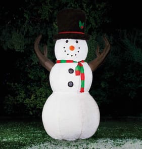 Prestige Mains Operated Light-Up Self-Inflating Snowman 6ft
