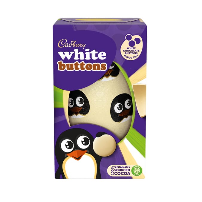 Cadbury White Buttons Egg 98g