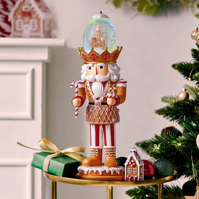 Winter Charm Musical Nutcracker with Animated Snowglobe