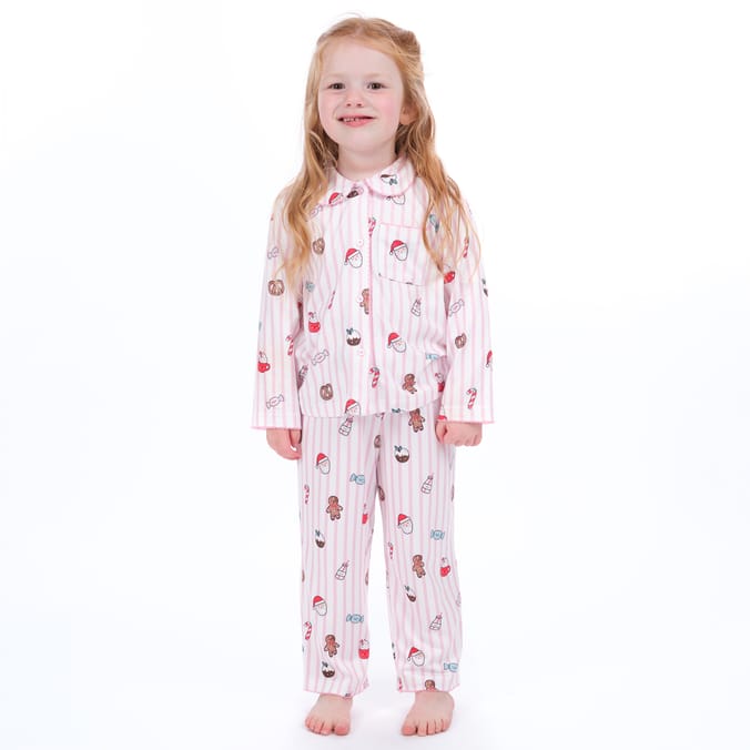 Sleigh Bells By Originals Pink Stripe Pyjamas