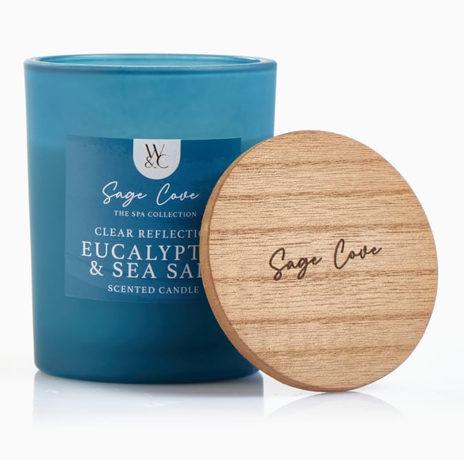 Sage Cove Scented Candle Jar 210g - Clear Reflection