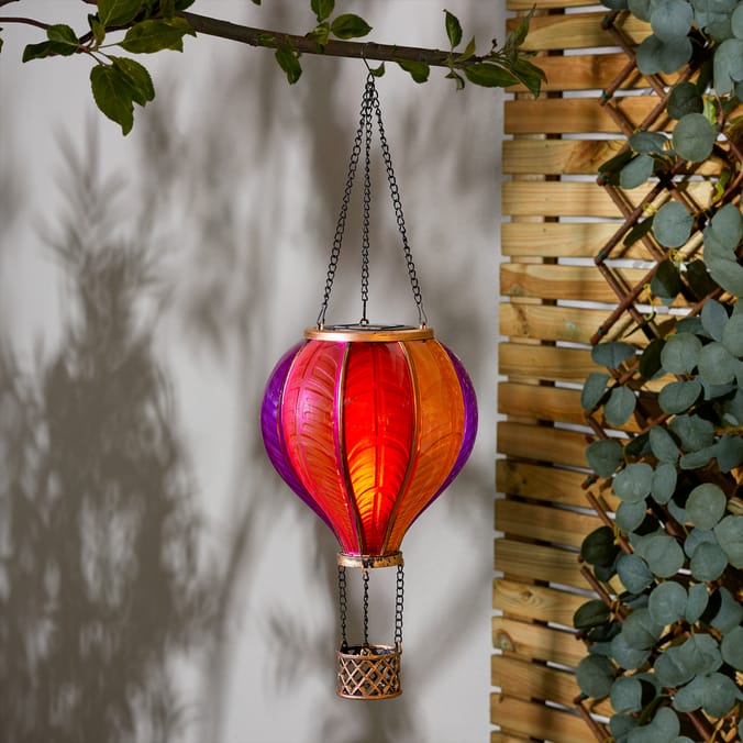 Firefly Solar Light Co Large Hot Air Balloon Solar Light - Magenta