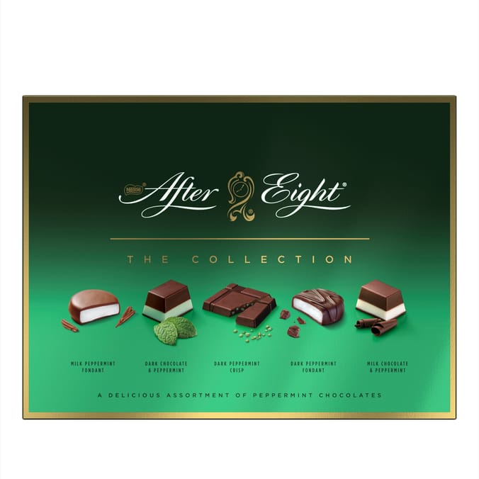 After Eight Collection Dark & Milk Peppermint Mint Chocolate Box 199g