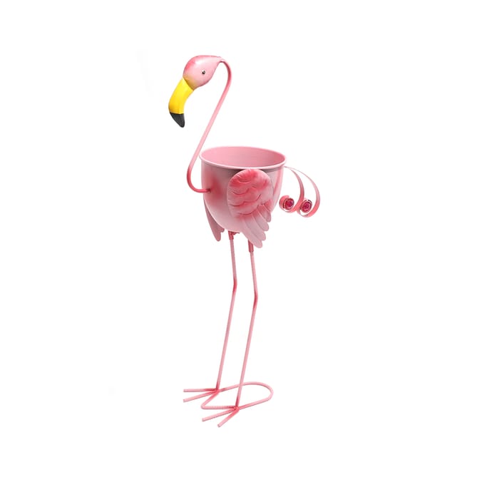 Jardin Metal Flamingo Pot